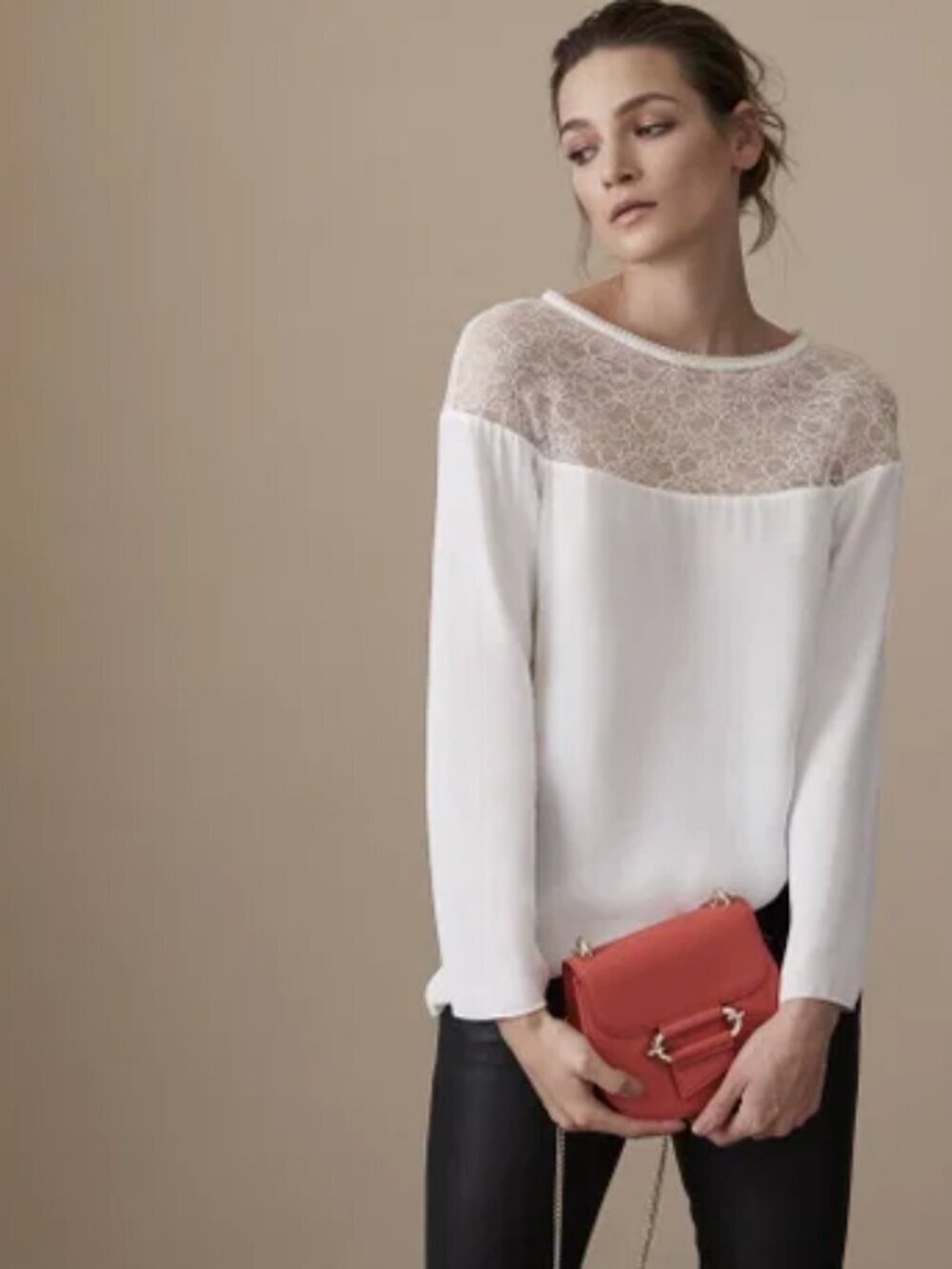 BRAND NEW & NEVER WORN REISS Kiera Lace-Detail Top - US 6/ UK 9 NWT